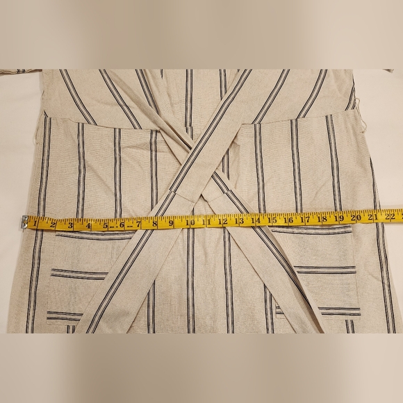 Blu Pepper striped midi wrap dress size M - Picture 12 of 14